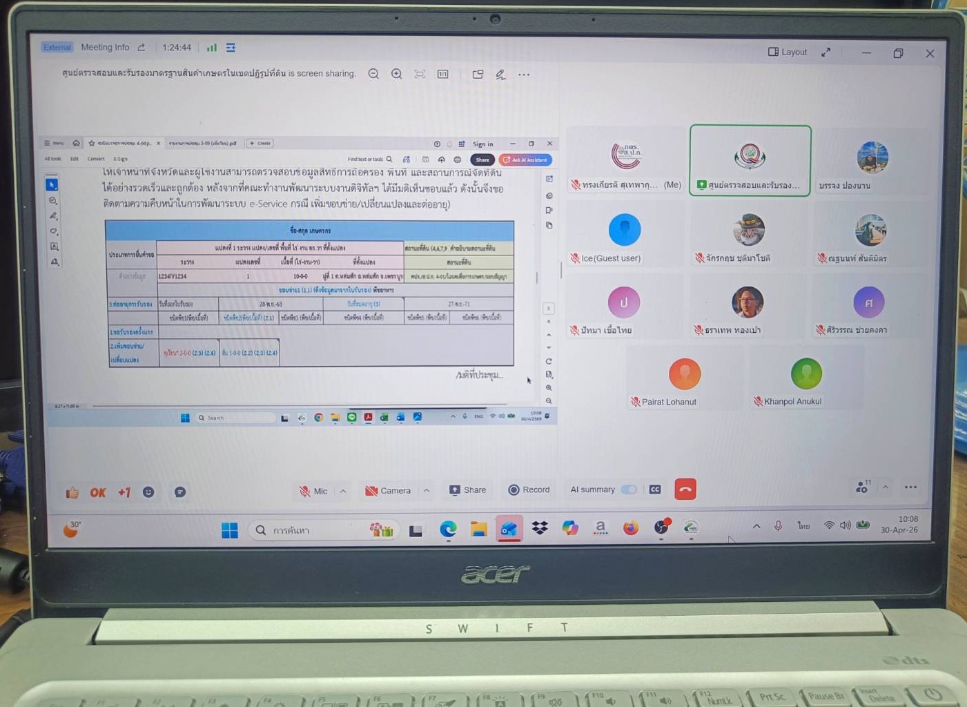title - ร่วมประชุมคณะทำงานพัฒนาระบบงานดิจิทัลกระบวนงานด้านการตรวจสอบและรับรองมาตรฐานสินค้าเกษตรในเขตปฏิรูปที่ดิน ครั้งที่ 4/2569 การประชุมผ่านสื่ออิเล็กทรอนิกส์ (ผ่านระบบออนไลน์ GDCC Space Plus)